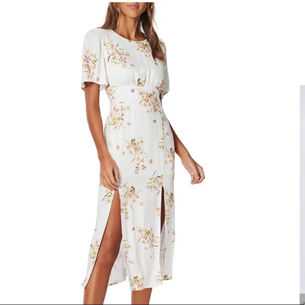 MinkPink Floral Beauty Midi Dress